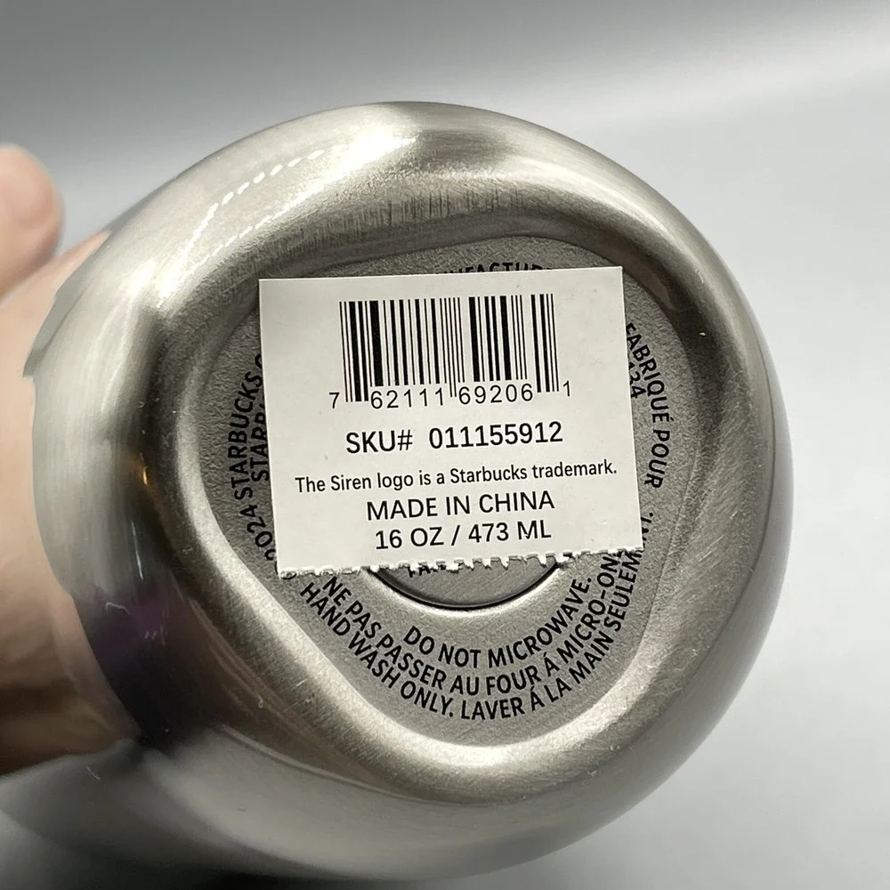 Starbucks Stainless Steel Hot Cup Drink Sleeve Grande Vacuum Insulated NWT‎